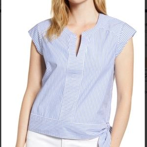 Vineyards Vines Grier Striped Side Tie Top Sz 10